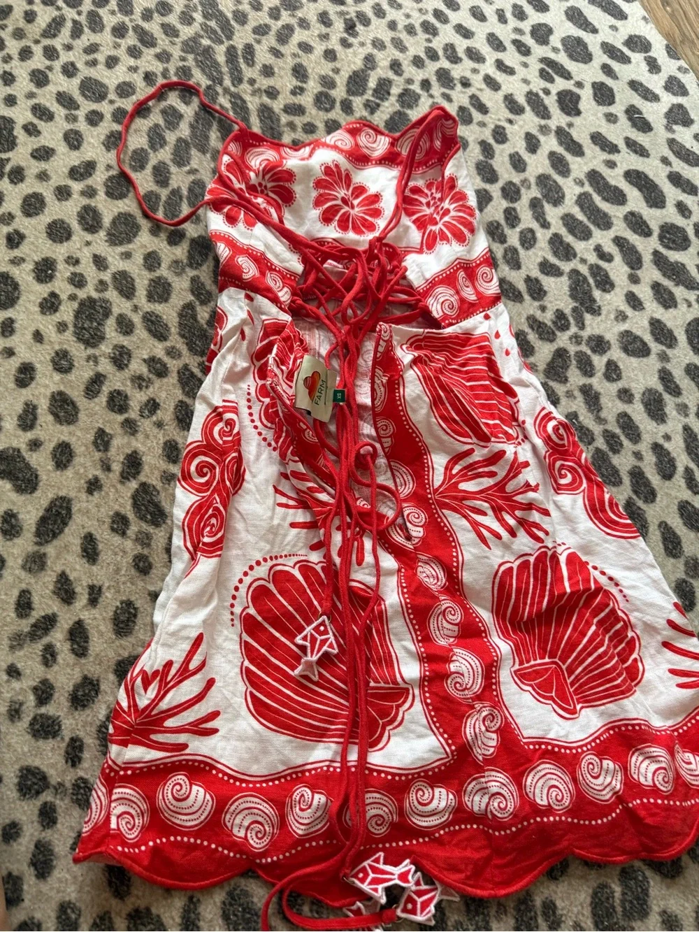 Farm Rio Ainika Shell Print Dress - Picture 3 of 4